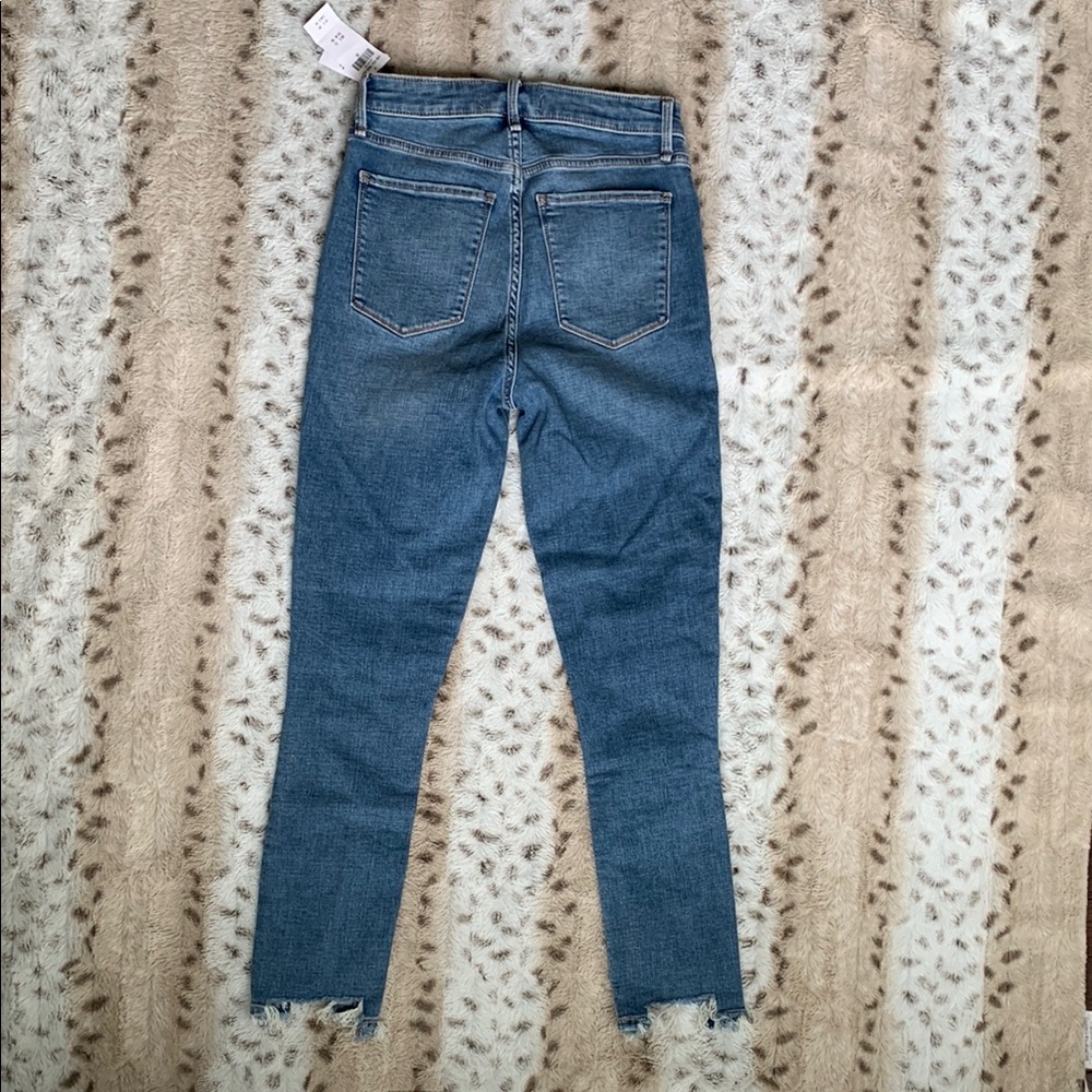 Abercrombie & Fitch Blue Skinny Jeans with Distressed Details - Picture 3 of 5
